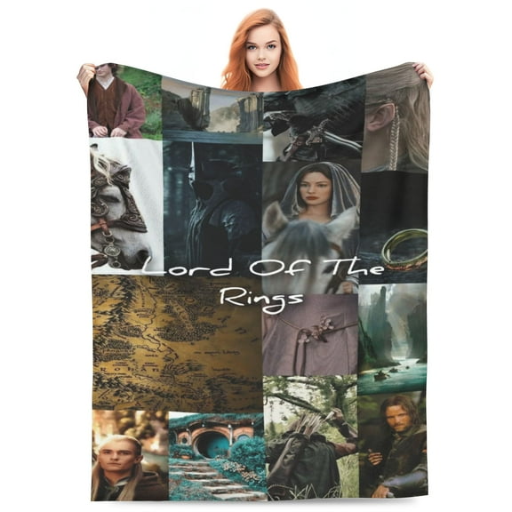 Lord of Ring Bed Blanket Lightweight Throw Blankets Flannel Blankets Soft Warm Blanket for Bedroom Sofa Kids Adult 50"x40"