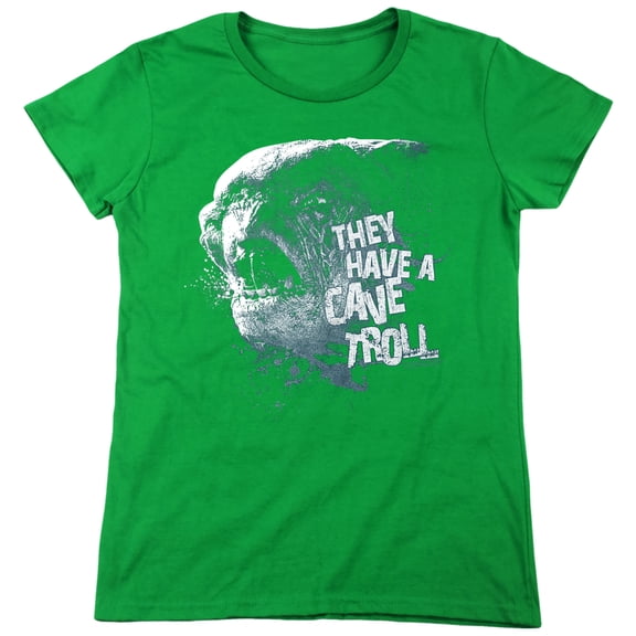 Lord of The Rings Cave Troll Women's T Shirt, Kelly Green, Medium
