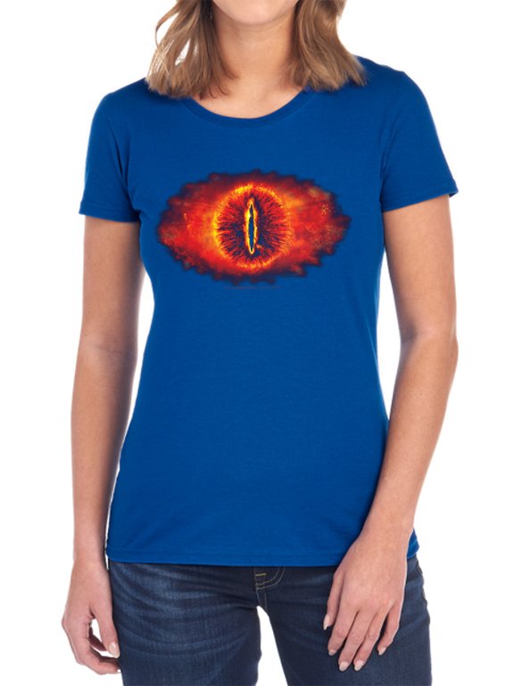Lord of The Rings Eye of Sauron Women's T Shirt, Royal, Medium