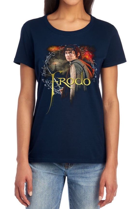 Lord of The Rings Frodo Women's T Shirt, Navy, 2X-Large