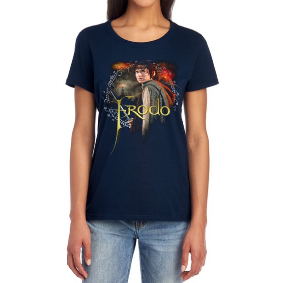 Lord of The Rings Frodo Women's T Shirt, Navy, Small
