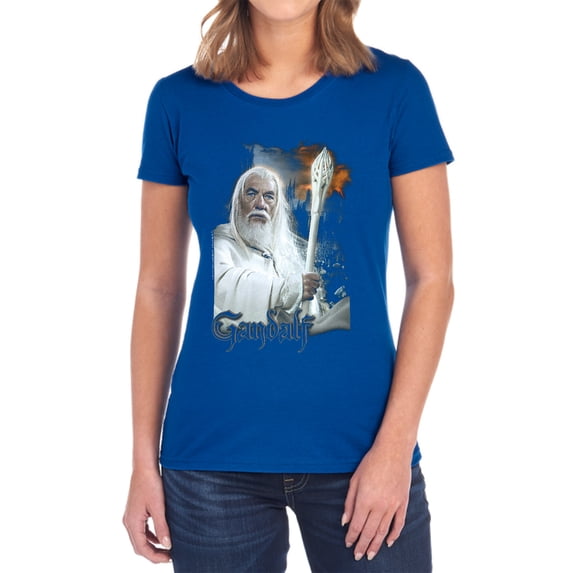 Lord of The Rings Gandalf Women's T Shirt, Royal, Medium