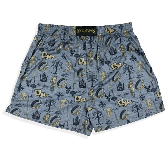 Lord of The Rings Mens' Boxer Shorts Icons One Ring Tree of Gondor Underwear Lounge