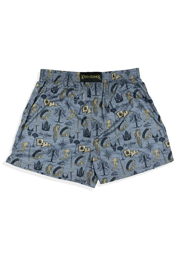 Lord of The Rings Mens' Boxer Shorts Icons One Ring Tree of Gondor Underwear Lounge