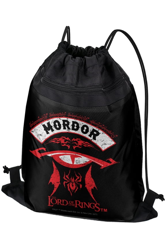Lord of The Rings Mordor Drawstring Backpack Sports Bag Sackpack 17" x 13", Perfect for Gym, Yoga or Practice
