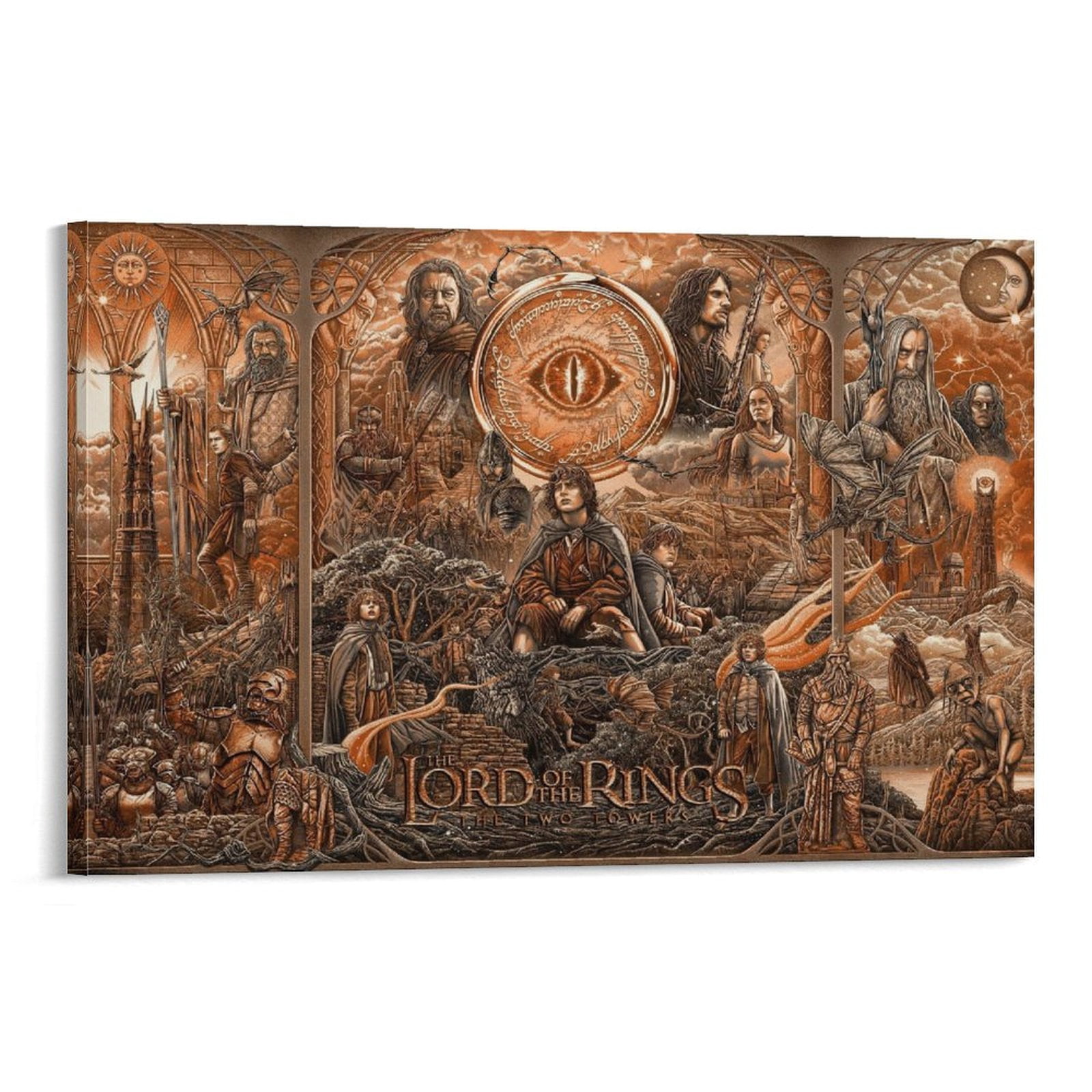 Lord of The Rings Retro Travel Poster 6 (2) Picture Print Wall Art ...