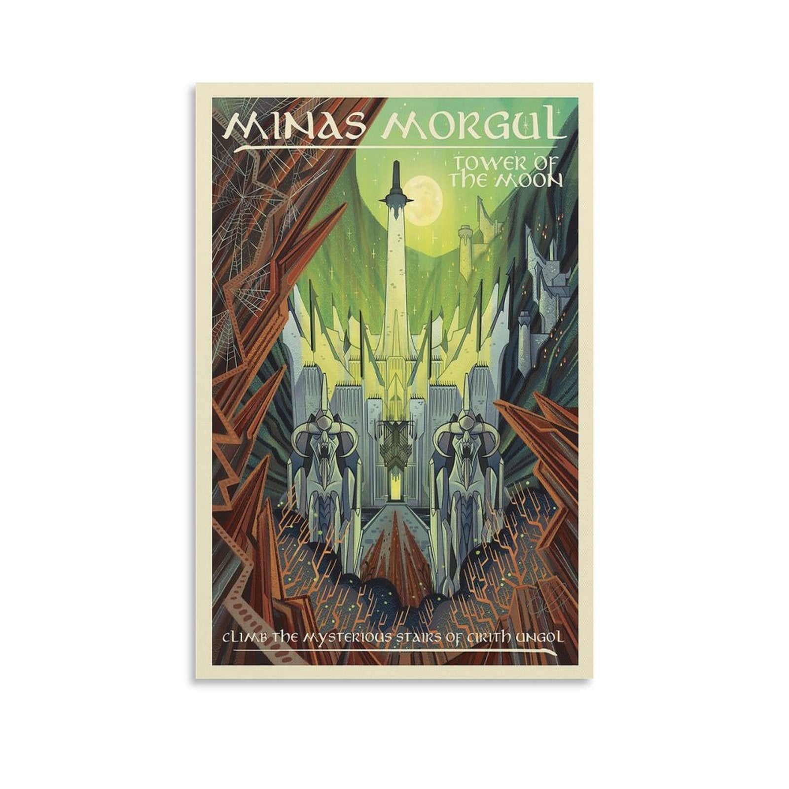 Lord of The Rings Retro Travel Poster Wall Art Picture Painting Poster ...