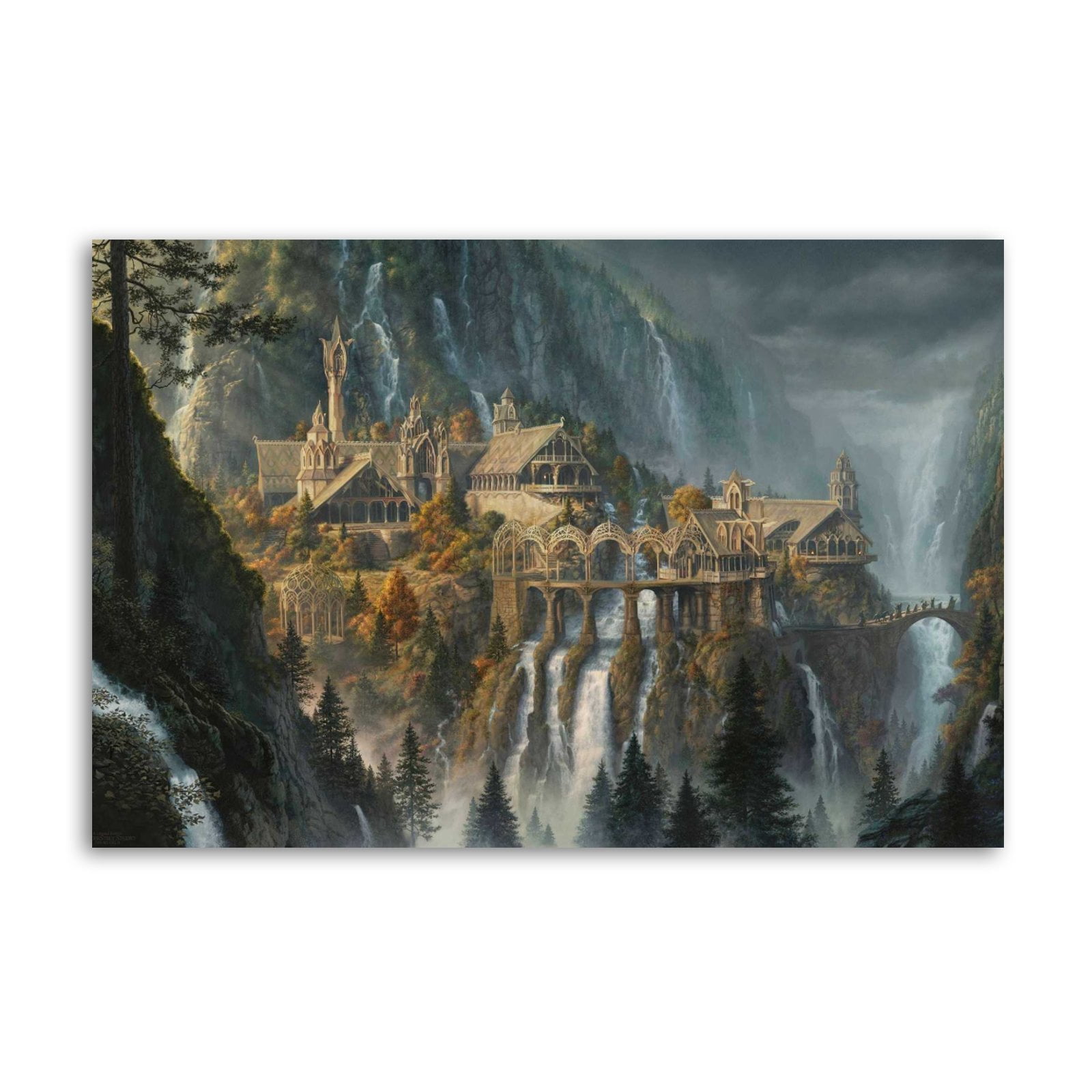 Lord of The Rings Rivendell Posters Wall Art Painting Canvas Gift ...