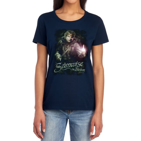 Lord of The Rings Samwise The Brave Women's T Shirt, Navy, 2X-Large