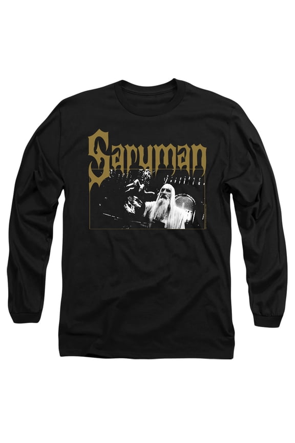 Lord of The Rings Saruman Unisex Adult Long-Sleeve T Shirt,Saruman, Small