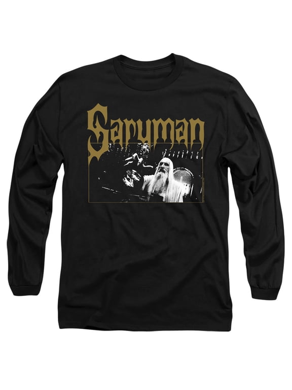 Lord of The Rings Saruman Unisex Adult Long-Sleeve T Shirt,Saruman, Small