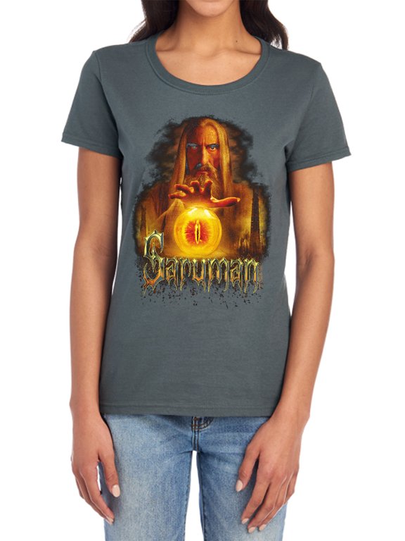 Lord of The Rings Saruman Women's T Shirt, Charcoal, 2X-Large
