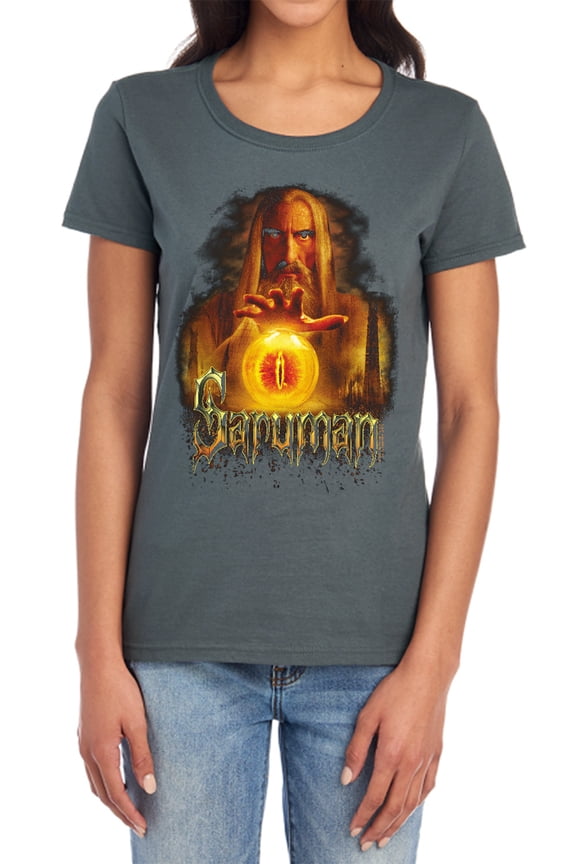 Lord of The Rings Saruman Women's T Shirt, Charcoal, X-Large