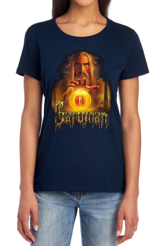 Lord of The Rings Saruman Women's T Shirt, Navy, Large