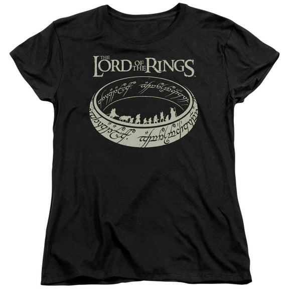 Lord of The Rings The Journey Women's T Shirt (Large) Black