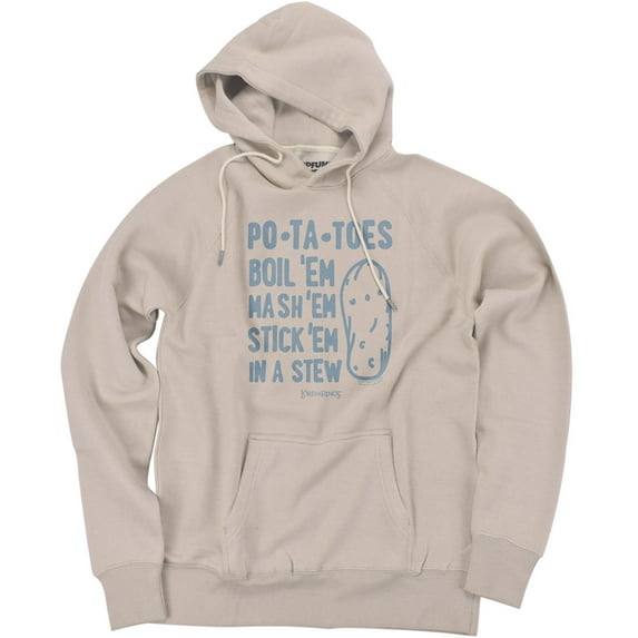 Lord of The Rings The Taters Official Premium Ultrasoft Tri-Blend Hoodie (Large) Sand