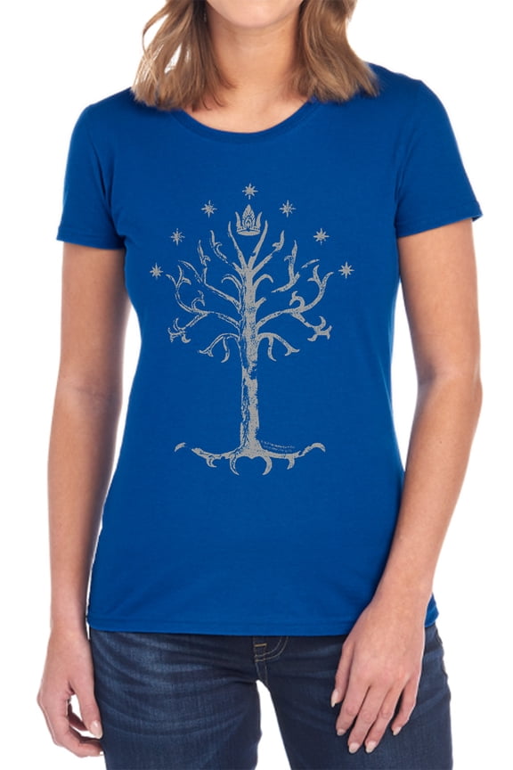 Lord of The Rings Tree of Gondor Women's T Shirt, Royal, X-Large
