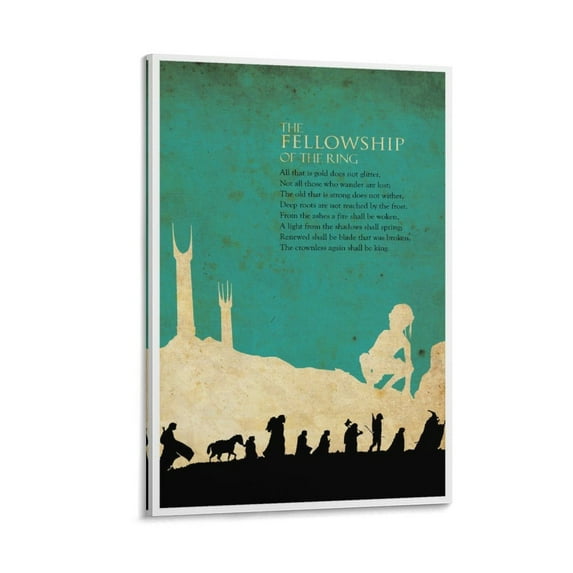 Lord of The Rings Vintage Art Travel Poster (24) Poster Decorative Painting Canvas Wall Art Living Room Posters Bedroom Painting 12x18inch(30x45cm)