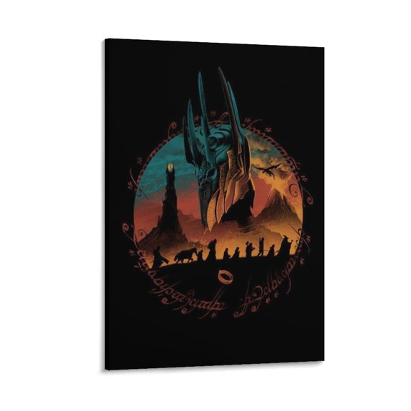 Lord of The Rings Vintage Art Travel Poster Poster Decorative Painting Canvas Wall Art Living Room Posters Bedroom Painting 16x24inch(40x60cm)