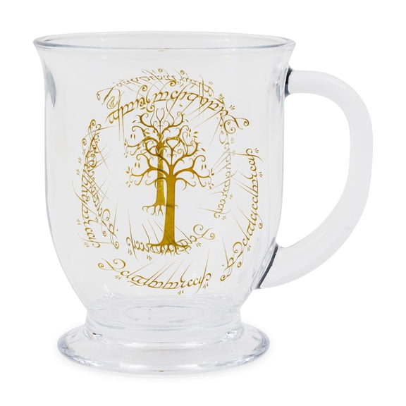 The Lord Of The Rings White Tree of Gondor Glass Mug | Holds 15 Ounces
