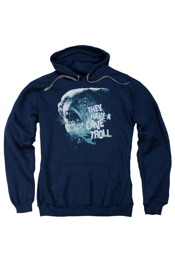 Lord of the Rings Cave Troll Adult Pullover Hoodie Sweatshirt Navy