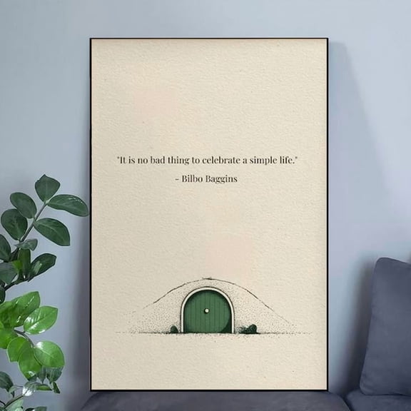 Lord of the Rings Decor Gift Ideas, Its no bad thing to celebrate a simple life Poster Size 24''x36'' GoldenGate JSC