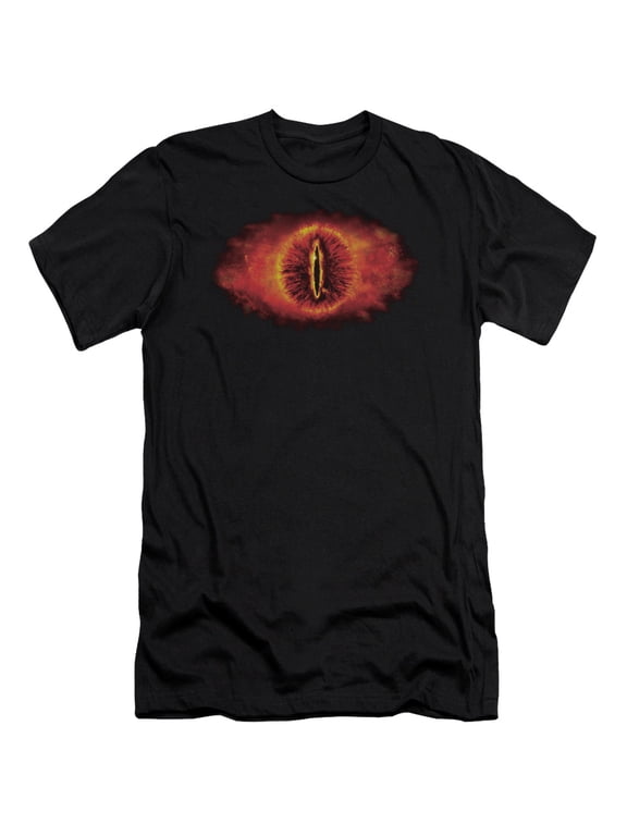 Lord of the Rings Eye Of Sauron Premium Canvas Adult Slim Fit 30/1 T-Shirt Black
