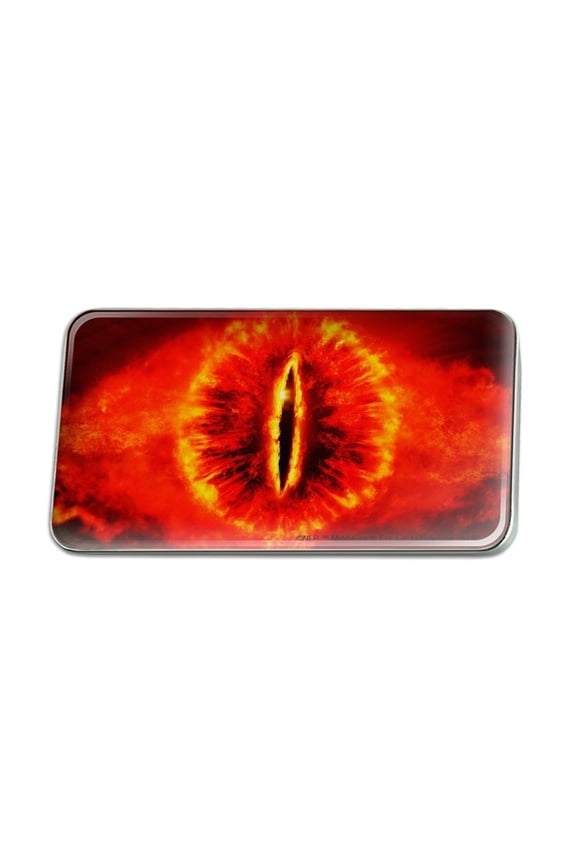 Lord of the Rings Eye of Sauron Metal Rectangle Lapel Hat Pin Tie Tack Pinback
