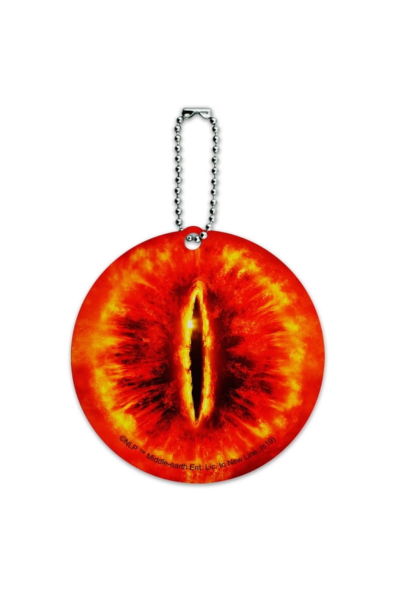 Lord of the Rings Eye of Sauron Round Luggage ID Tag Card Suitcase Carry-On