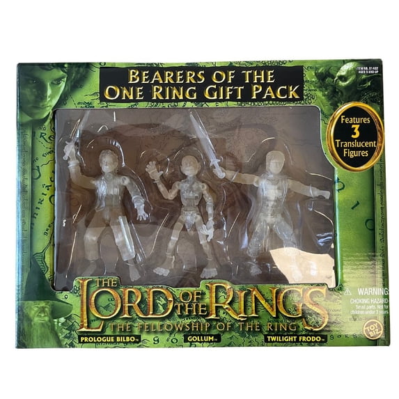The Lord of the Rings Bearers of the One Ring 3-Pack Action Figures – Bilbo, Gollum & Frodo Collectible Set