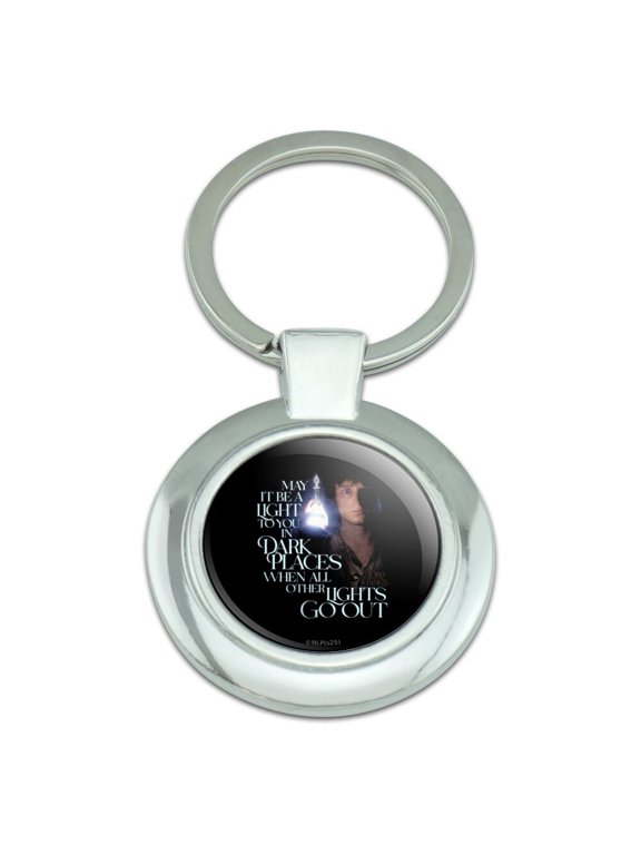 Lord of the Rings Frodo Light in the Dark Keychain Classy Round Chrome Plated Metal