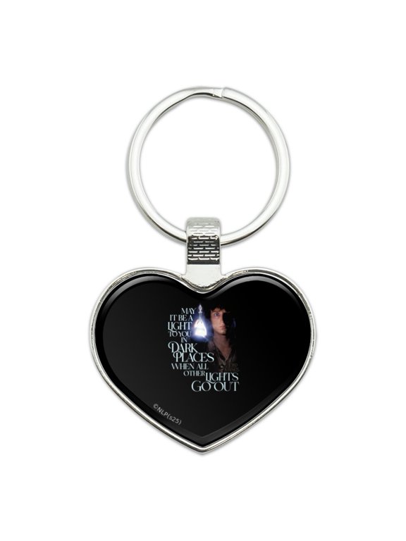 Lord of the Rings Frodo Light in the Dark Keychain Heart Love Metal Key Chain Ring