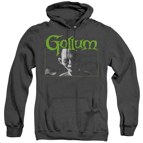 Lord of the Rings Gollum Unisex Adult Pull-Over Heather Hoodie,Gollum, Small