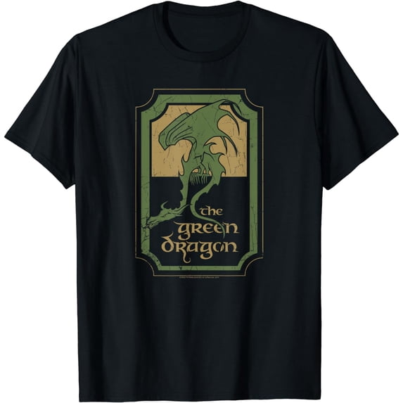 Lord of the Rings Green Dragon Tavern T-Shirt, Green, Small