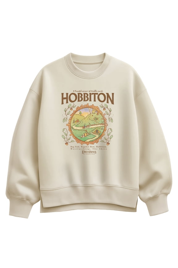 Lord of the Rings - Hobbiton - Women's Oversized Fleece Crew Sweatshirt