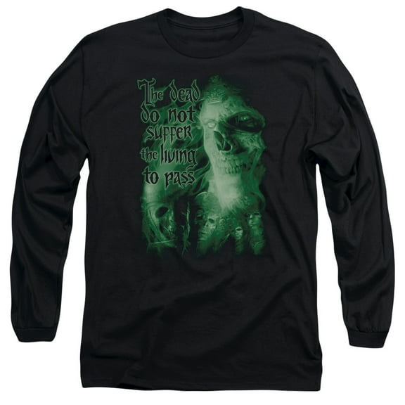 Lord of the Rings King Of The Dead  Long Sleeve Adult 18/1 T-Shirt Black