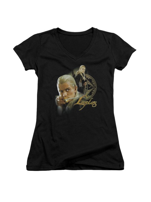 Lord of the Rings Legolas Junior Women's T-Shirt V-Neck Black