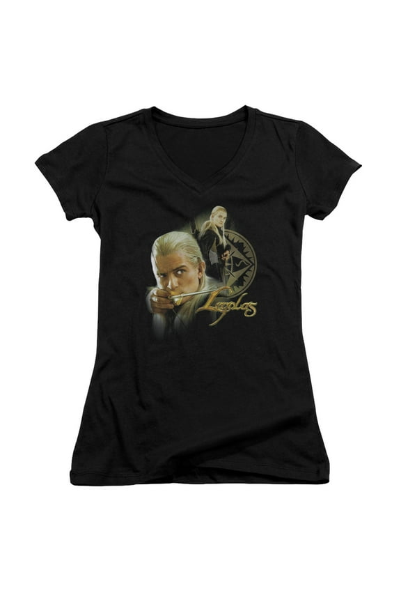 Lord of the Rings Legolas Junior Women's T-Shirt V-Neck Black
