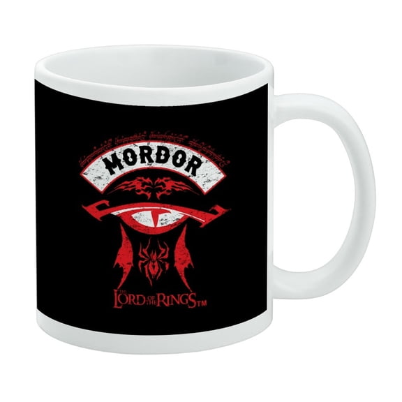 Lord of the Rings Mordor Ceramic Coffee Mug, Novelty Gift Mugs for Coffee, Tea and Hot Drinks, 11oz, White