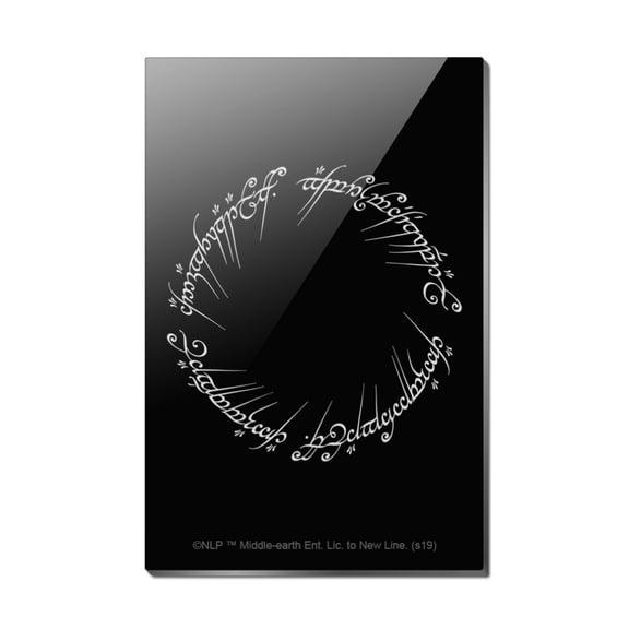 Lord of the Rings Mordor Script Rectangle Acrylic Fridge Refrigerator Magnet