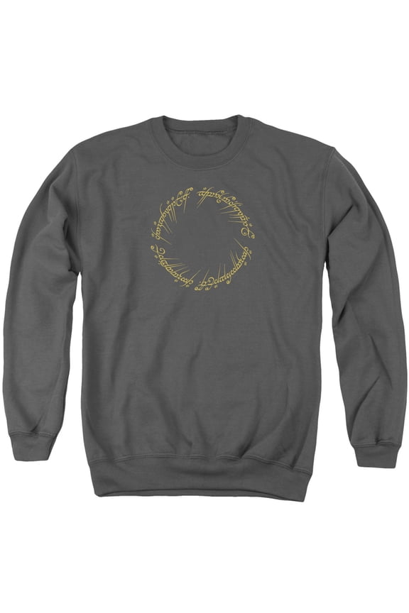 Lord of the Rings One Ring Adult Crewneck Sweatshirt Charcoal