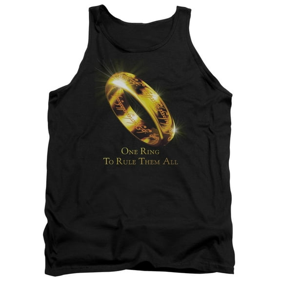 Lord of the Rings One Ring Adult Tank Top Black