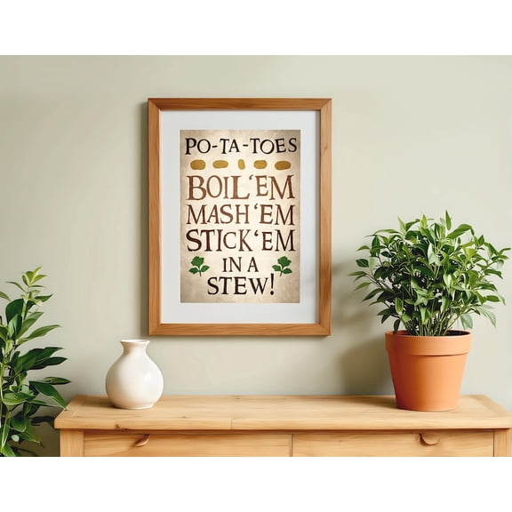 Lord of the Rings Potatoes Hobbit Kitchen Retro Fantasy Art - 12x18 - UNFRAMED