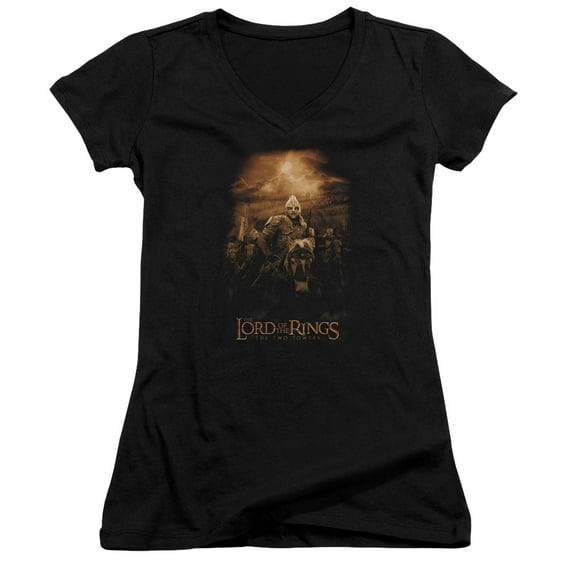 Lord of the Rings Riders Of Rohan Junior Women's T-Shirt V-Neck Black