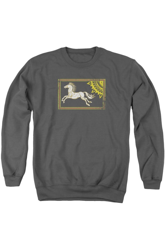 Lord of the Rings Rohan Banner Adult Crewneck Sweatshirt Charcoal