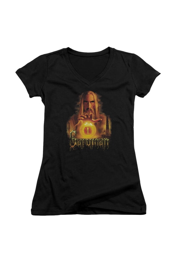 Lord of the Rings Saruman Junior Women's T-Shirt V-Neck Black
