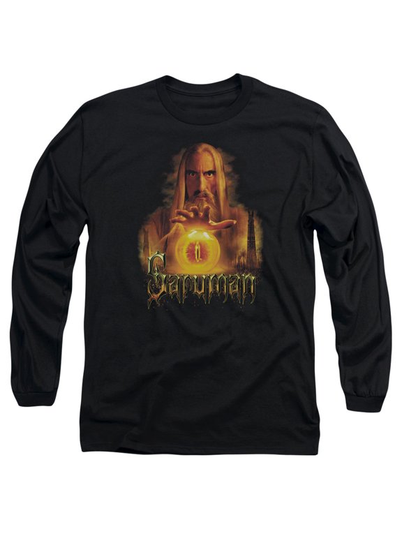 Lord of the Rings Saruman Long Sleeve Adult 18/1 T-Shirt Black