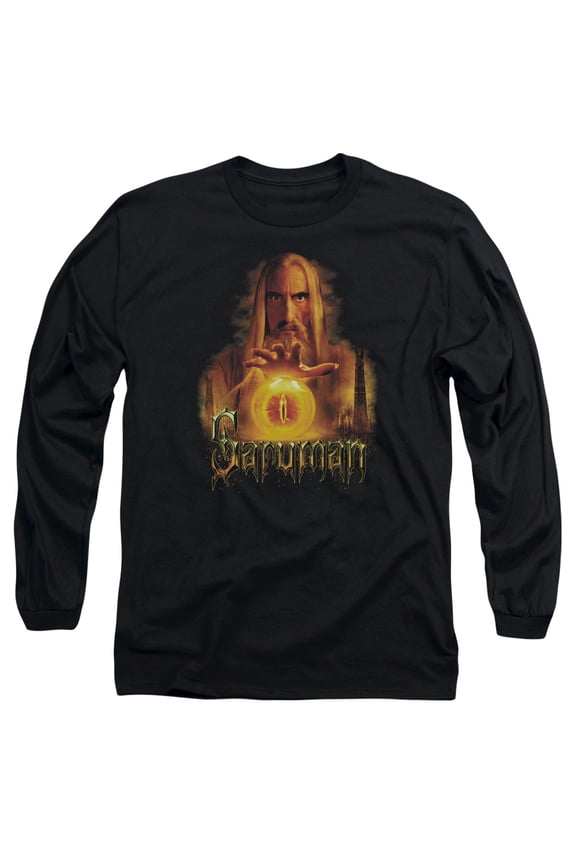 Lord of the Rings Saruman Long Sleeve Adult 18/1 T-Shirt Black