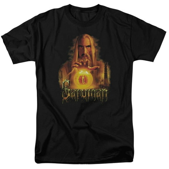 Lord of the Rings Saruman S/S Adult 18/1 T-Shirt Black
