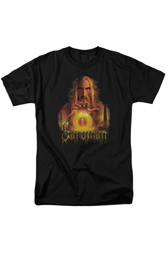 Lord of the Rings Saruman S/S Adult 18/1 T-Shirt Black